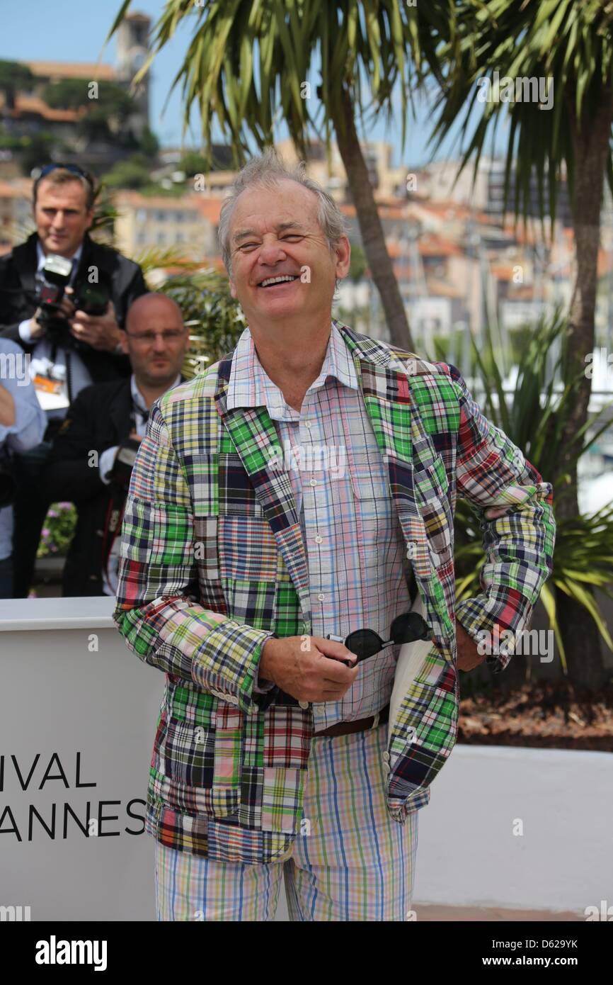 Acteur Bill Murray à l'ouverture de 'Moonrise photocall du film Kingdom' au cours de la 65e Festival de Cannes au Palais des Festivals de Cannes, France, le 16 mai 2012. Photo : Hubert Boesl Banque D'Images