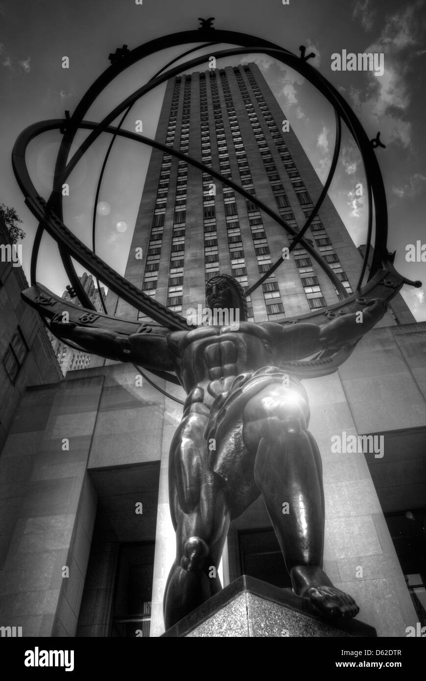Atlas au Rockefeller Center à New York City, USA Banque D'Images
