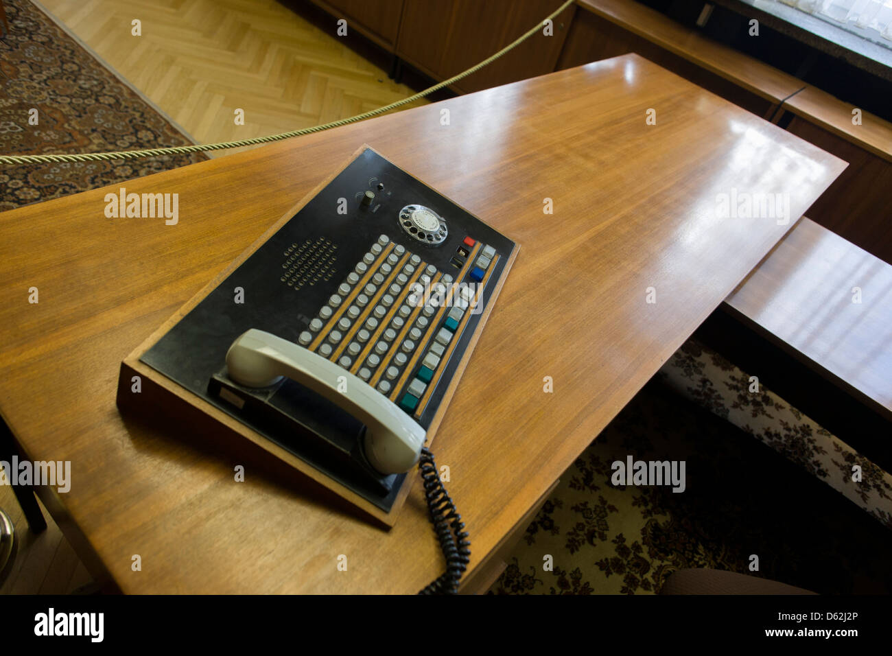 Les bureaux du Secrétariat pour le personnel d'Erich Mielke, une pièce en 'Haus 1' l'administration centrale ministérielle de la Stasi (police secrète communiste en Allemagne de l'Est, la RDA. .. (Plus de légende dans la description) Banque D'Images