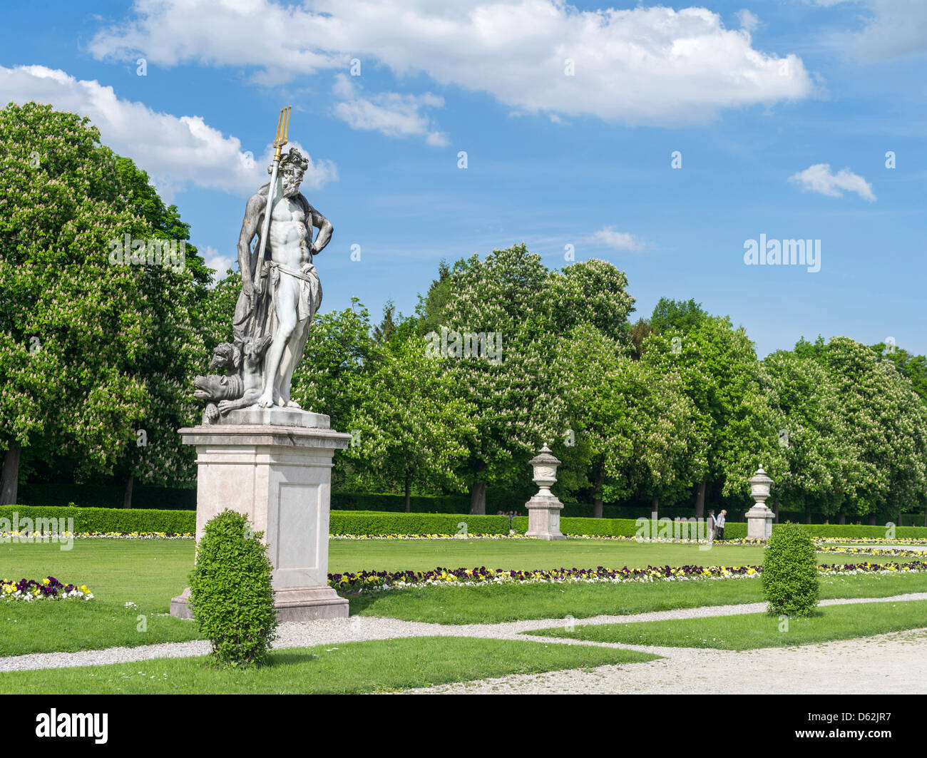 Germany, Bavaria, Munich. Le Palais Nymphenburg, avec son parc, jardins et canaux. Banque D'Images