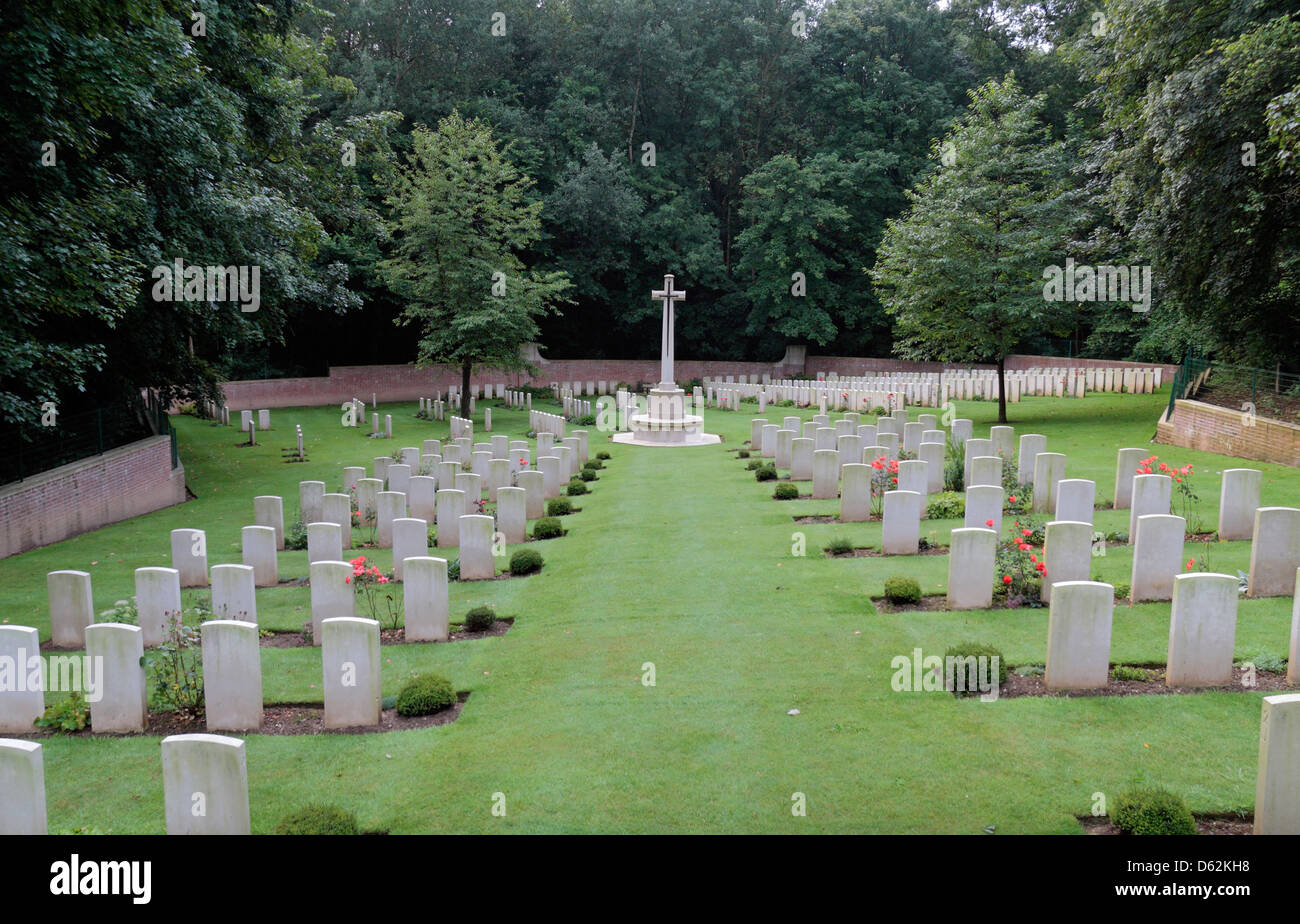 La CSGC'Aveluy Wood Cemetery, près de l'Aveluy, Somme, Picardie, France. Banque D'Images