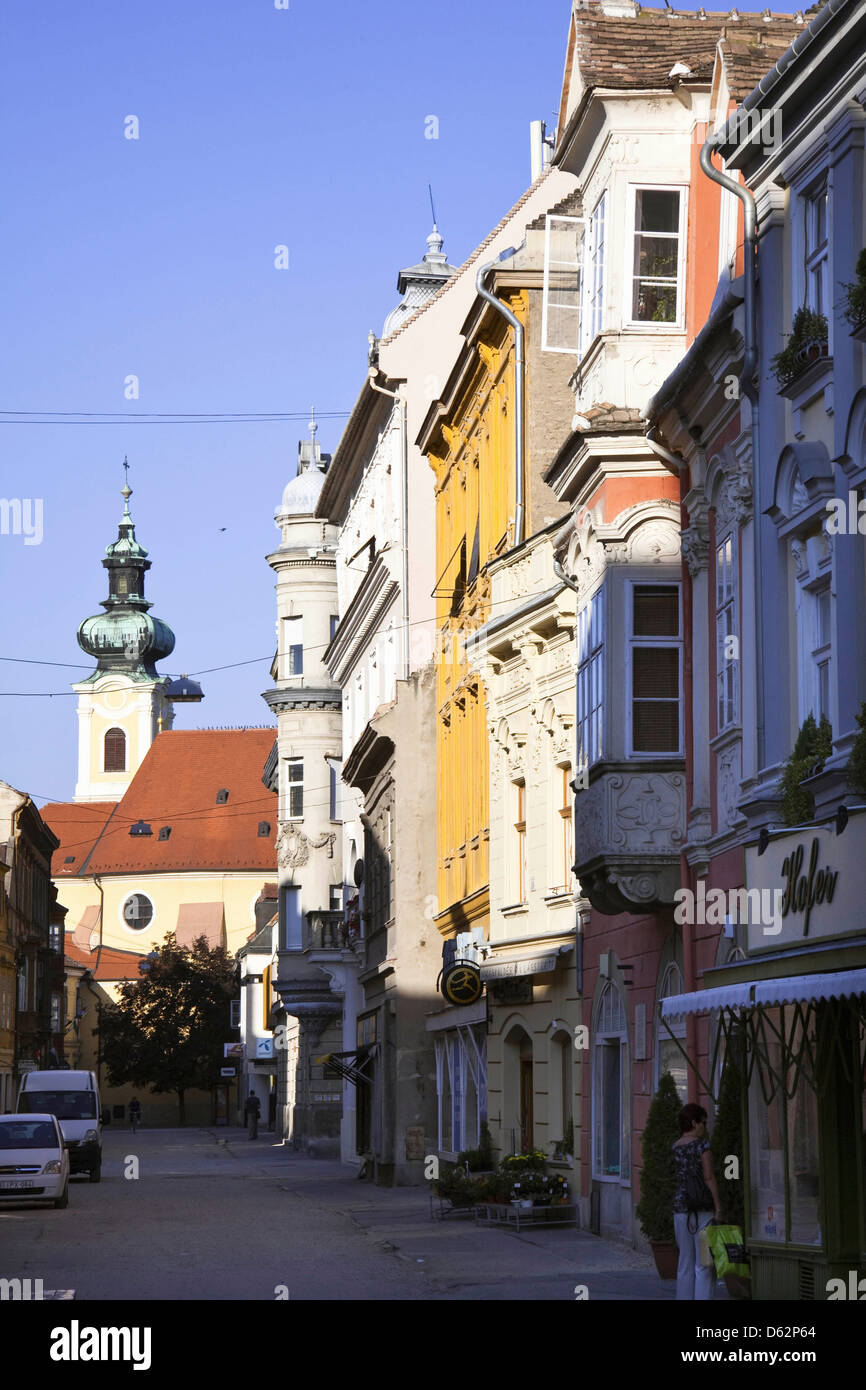 Vieille ville de Gyor, Hongrie Banque D'Images