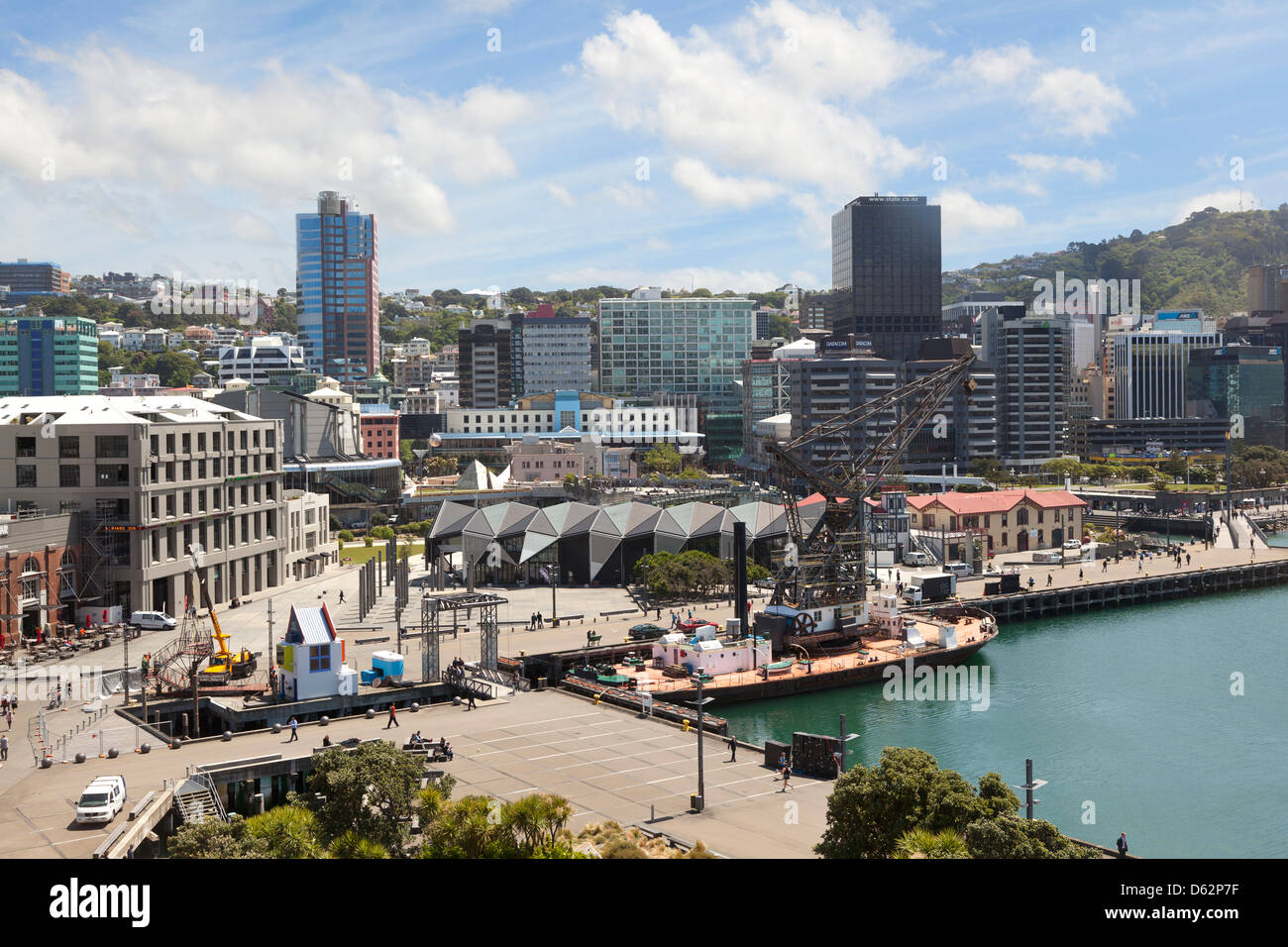 Le Harbourfront Wellington, Nouvelle-Zélande Banque D'Images