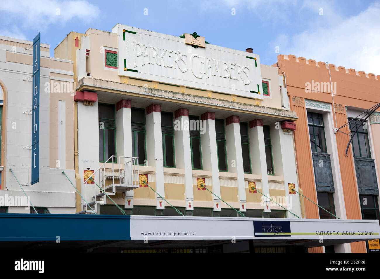 Bâtiment art déco à Napier, Nouvelle-Zélande Banque D'Images