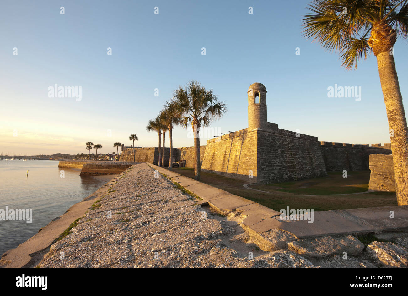 CASTILLO DE SAN MARCOS NATIONAL MONUMENT SAINT AUGUSTINE EN FLORIDE USA Banque D'Images