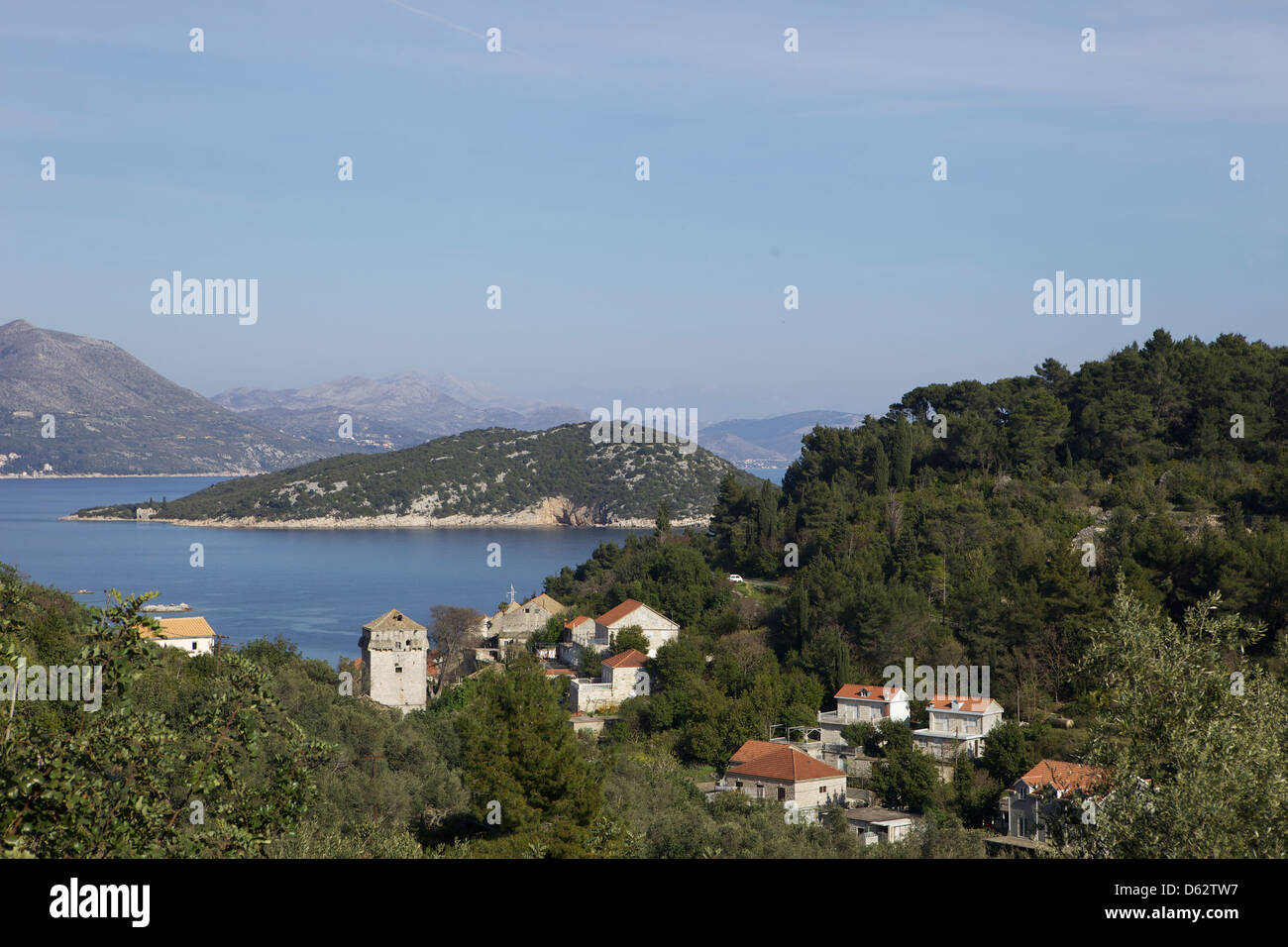 L'île de Sipan Croatie Banque D'Images