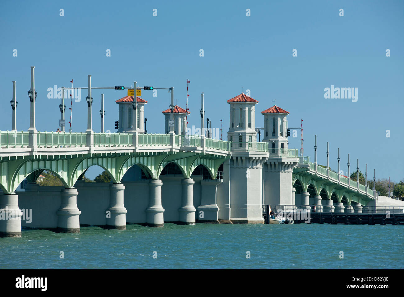 BRIDGE OF LIONS Intercoastal Waterway SAINT AUGUSTINE EN FLORIDE USA Banque D'Images