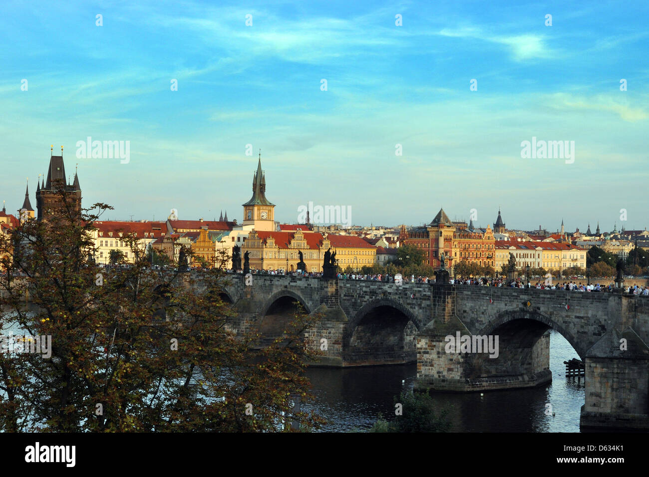 Le Pont Charles, Prague, République Tchèque Banque D'Images