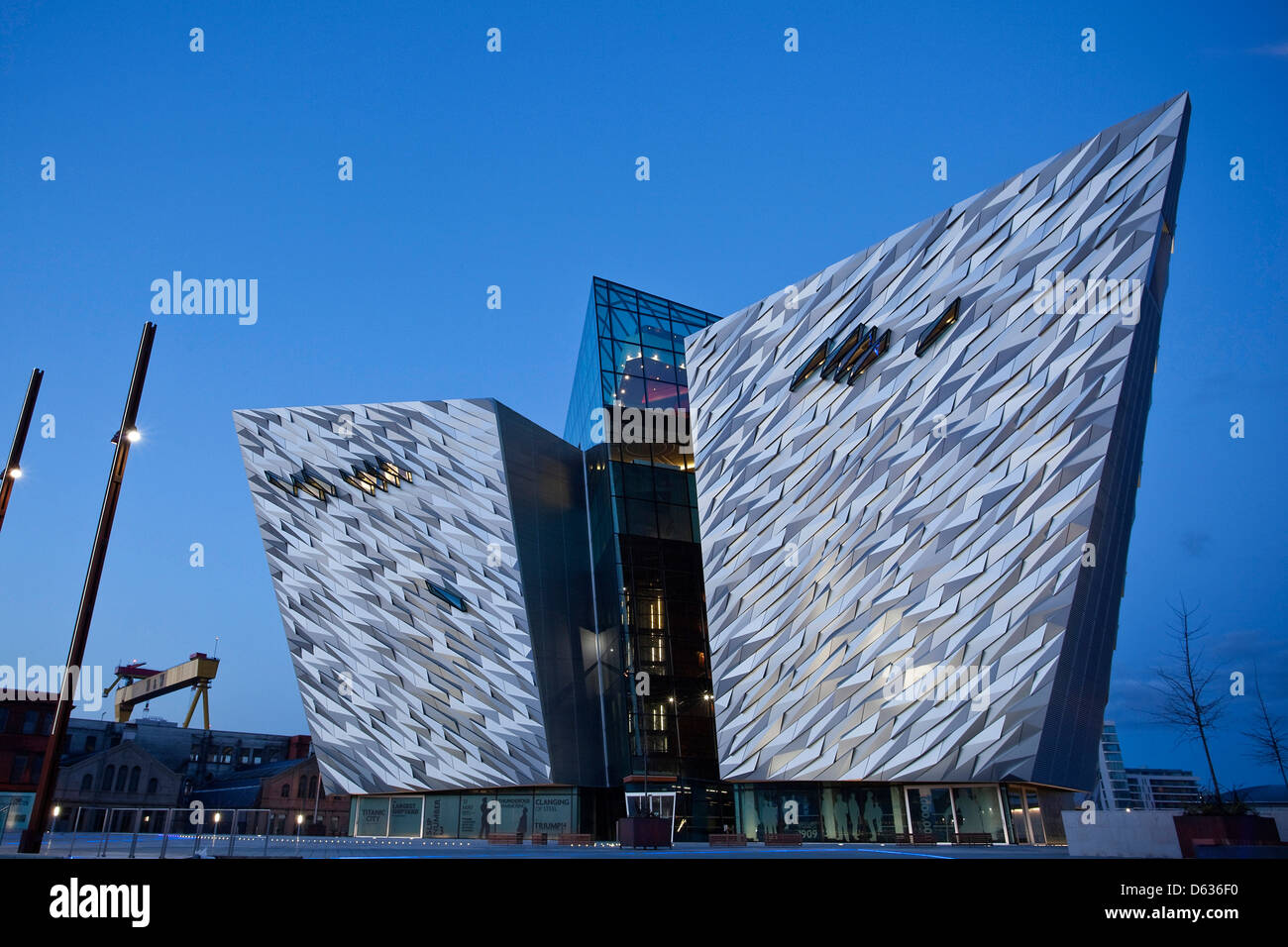 La construction du Titanic, Belfast, Titanic Quarter, Harland and Wolff, chantier, la construction navale, l'attraction, Musée, exposition, Belfast, Banque D'Images