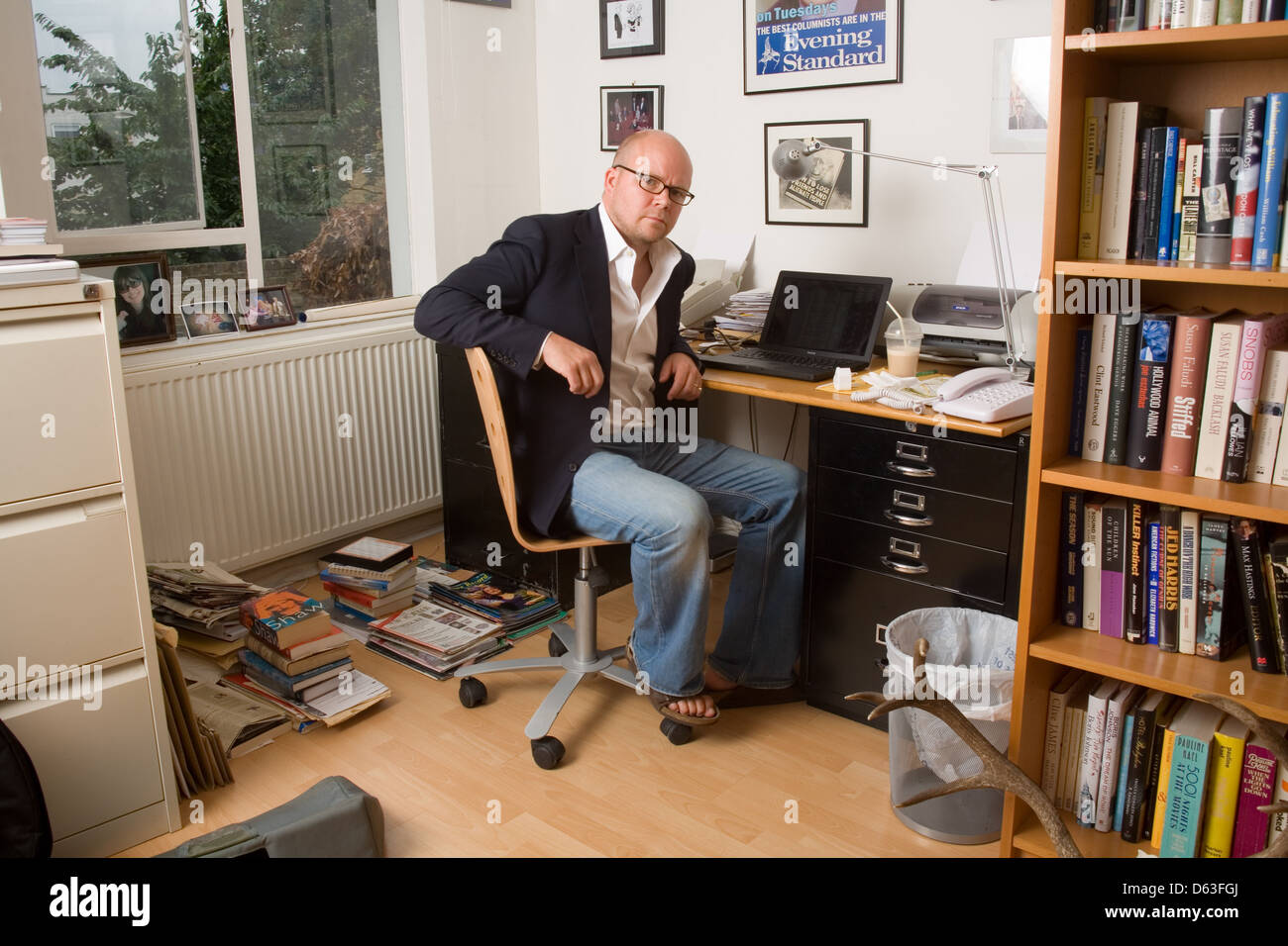 Toby Young, journaliste et auteur britannique, Londres, en Angleterre. Banque D'Images