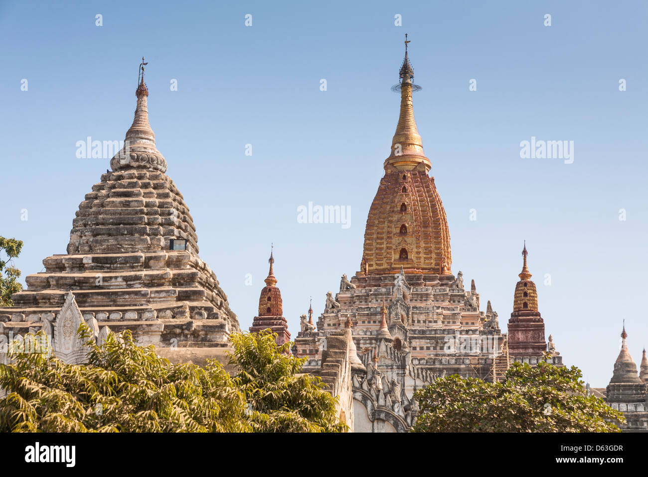 Ananda Temple, Old Bagan, Bagan, Myanmar (Birmanie), Banque D'Images