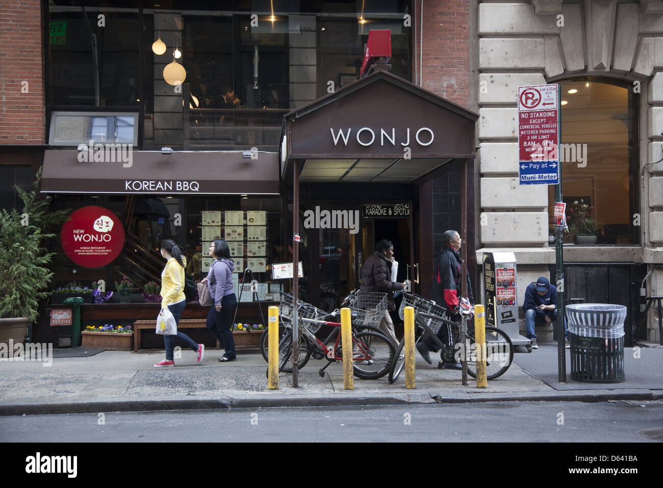 Wonjo, barbecue coréen, sur la 32e Rue, connu sous le nom de la petite Corée à Manhattan, NYC Banque D'Images