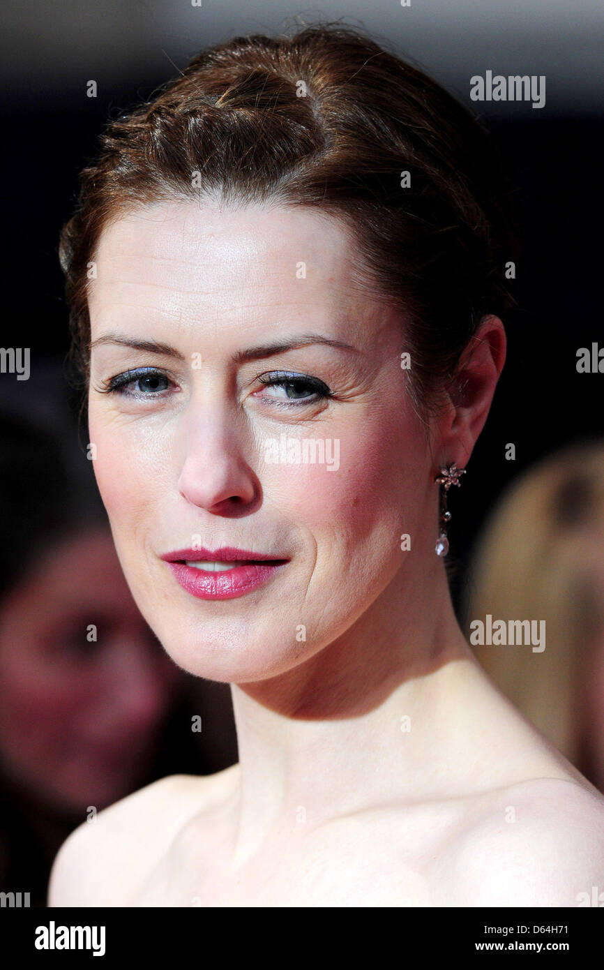 Gina McKee en 2011 Olivier Awards au Theatre Royal - Arrivées Londres, Angleterre- 13.03.11 Banque D'Images