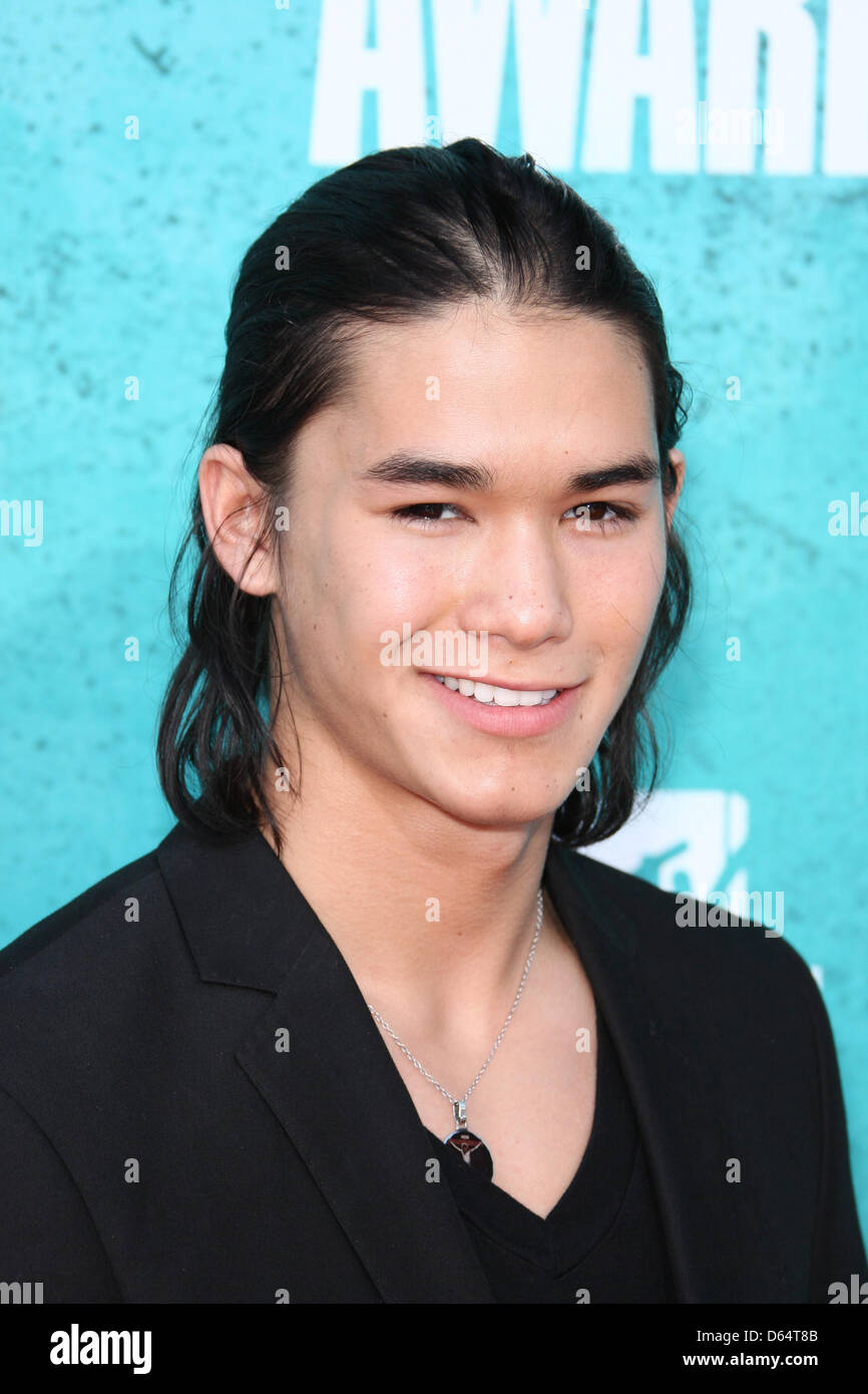 Booboo Stewart acteur arrive sur le tapis rouge des MTV Movie Awards 2012 au Gibson Amphitheatre à Universal City, USA, le 03 juin 2012. Photo : Hubert Boesl Banque D'Images