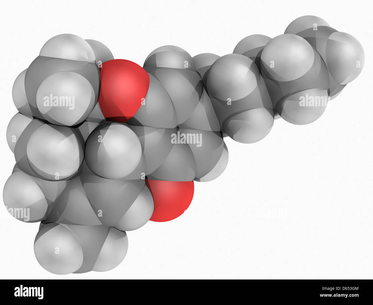 Molécule tétrahydrocannabinol THC drug Banque D'Images