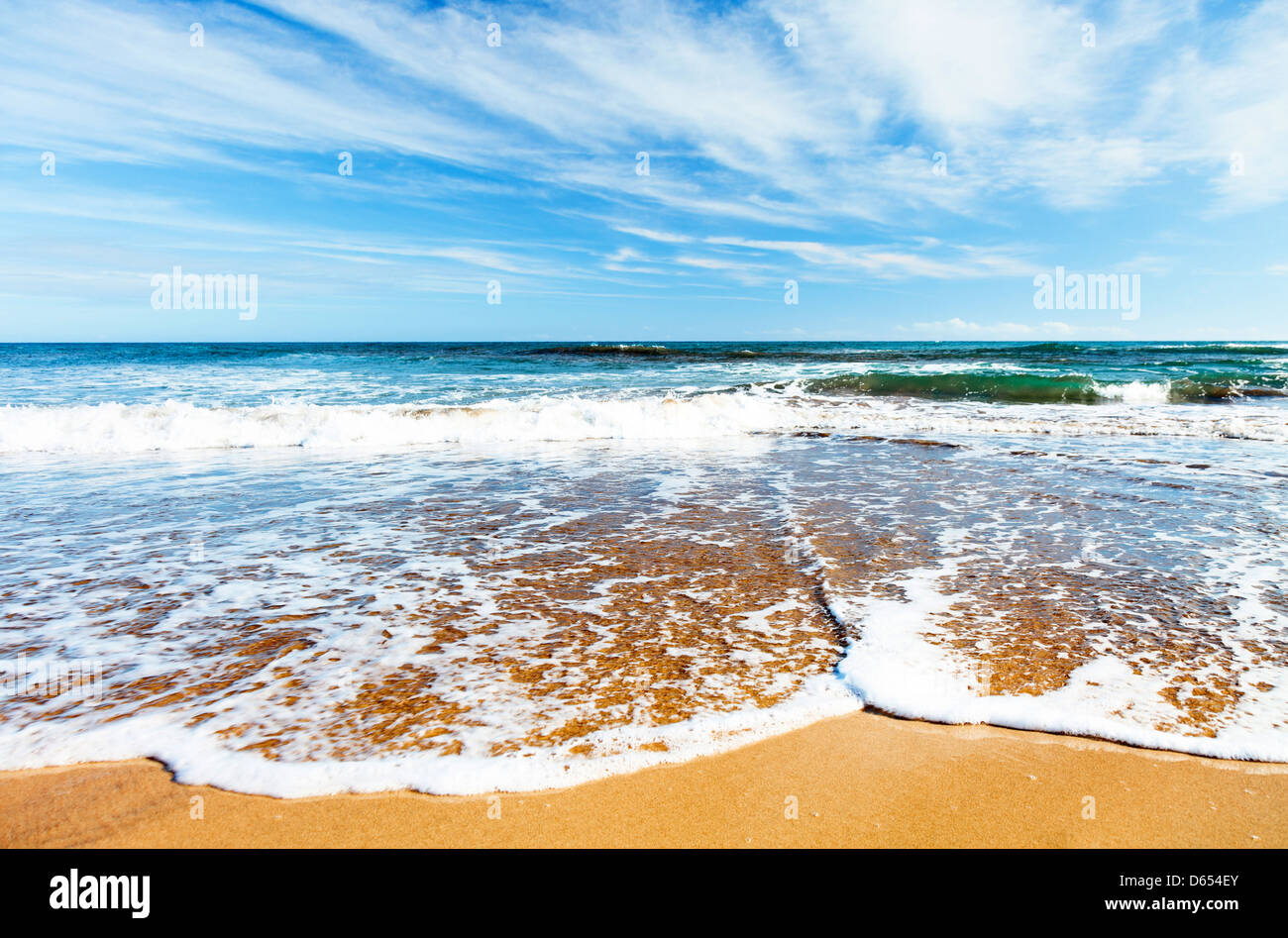 Plage de sable fin sur la côte atlantique, les Îles Canaries Banque D'Images