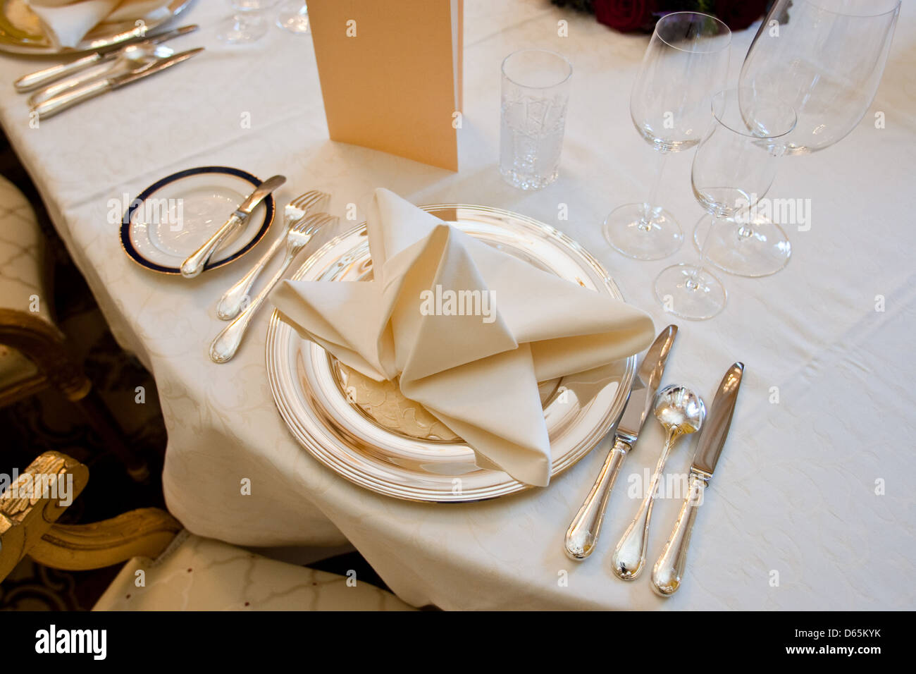 Gastronomie,table,décoration de table de mariage Banque D'Images