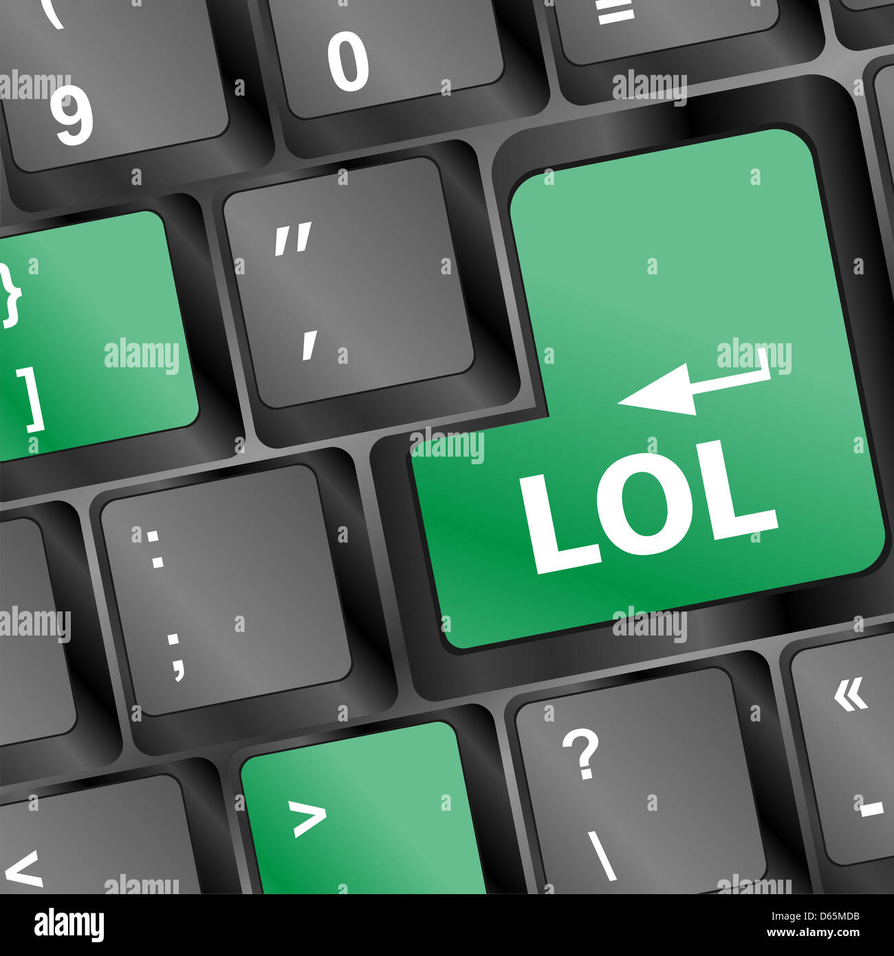 Dire lol sur les touches clavier noir Banque D'Images