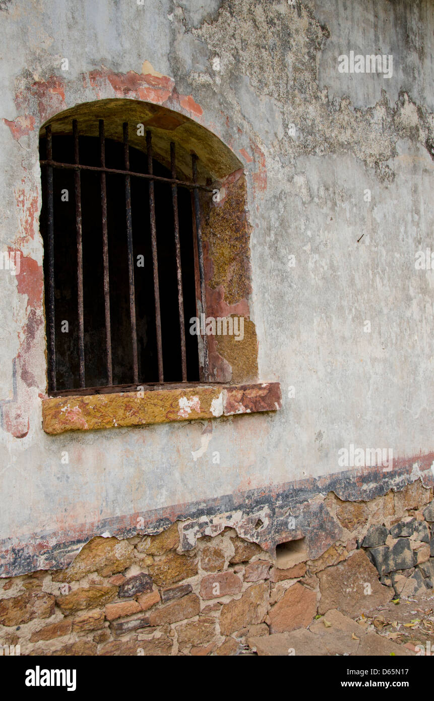 Territoire Français d'outre-mer, Guyane, îles du salut. L'île Royale, ruines de l'infâme colonie pénitentiaire. Banque D'Images