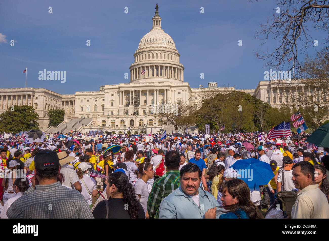 Washington DC, USA. 10 avril 2013. La réforme de l'Immigration à la capitale américaine, le 10 avril 2013. Crédit : Rob Crandall / Alamy Live News Banque D'Images