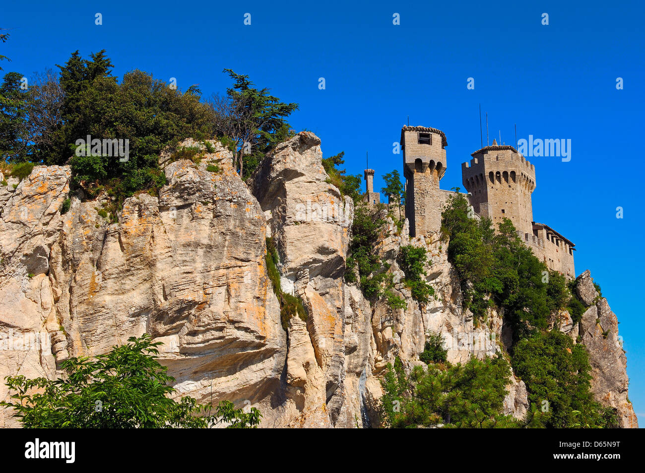 San Marino. Rocca, fratta Fratta Tower. Monte Titano. République de Saint-Marin. L'Italie. L'Europe Banque D'Images