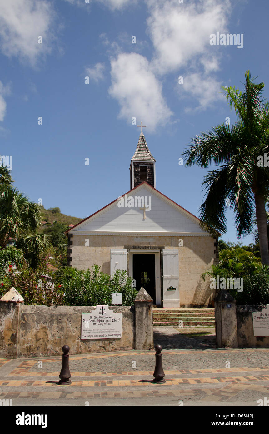 French West Indies, île des Caraïbes de Saint Bartholemy (aka Saint Barth), la capitale de l'île. Banque D'Images