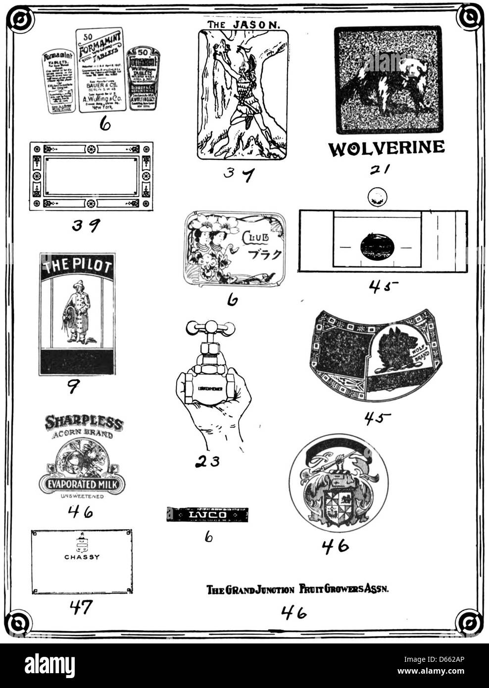 Logo vintage Wolverine, mettant en valeur la typographie emblématique et le design de la marque. Ce logo reflète la marque classique avec une police de caractères audacieuse et reconnaissable. Il représente le symbole durable associé à la force et à la résilience. Banque D'Images