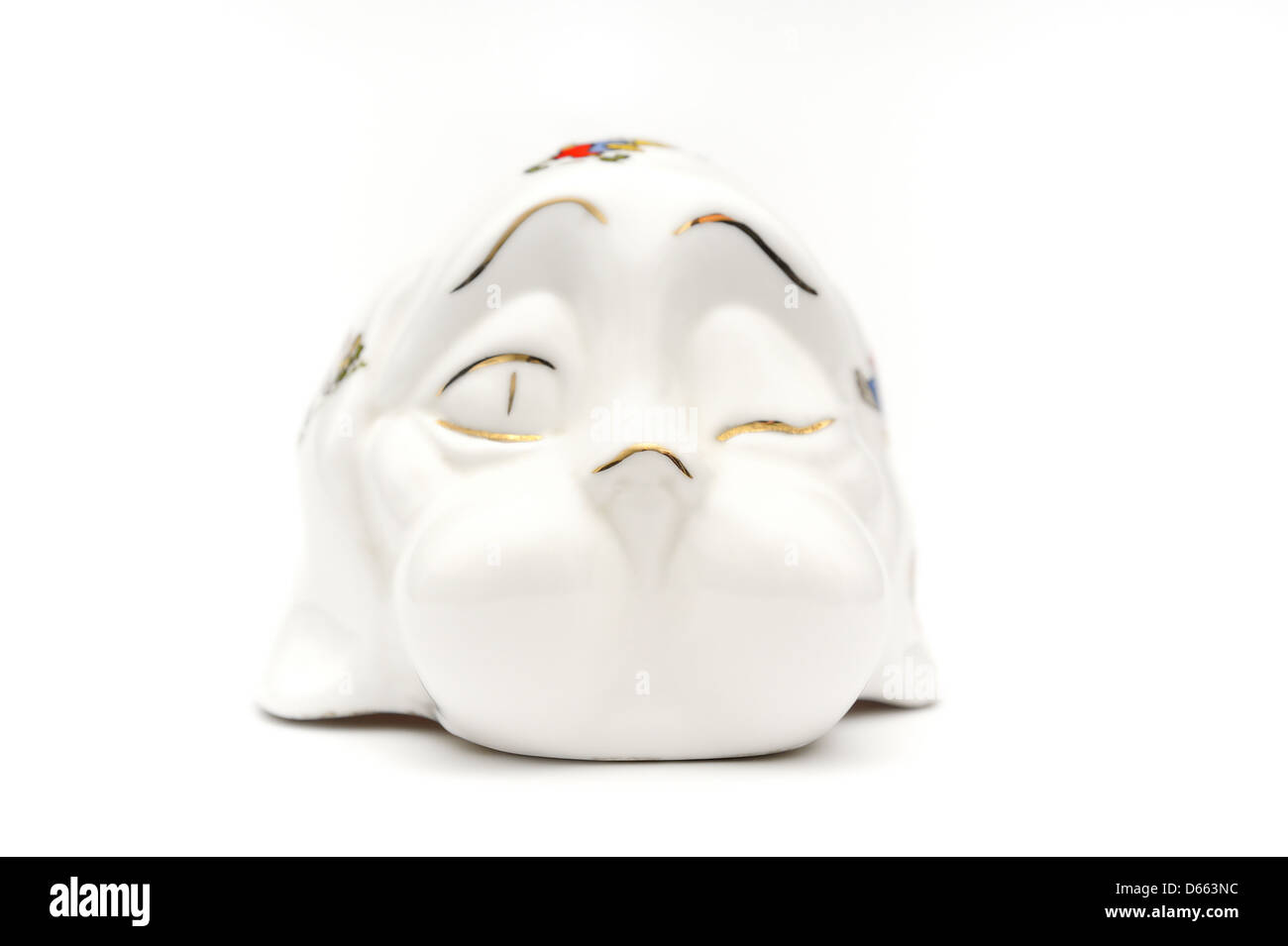 Chien bone China money box Banque D'Images