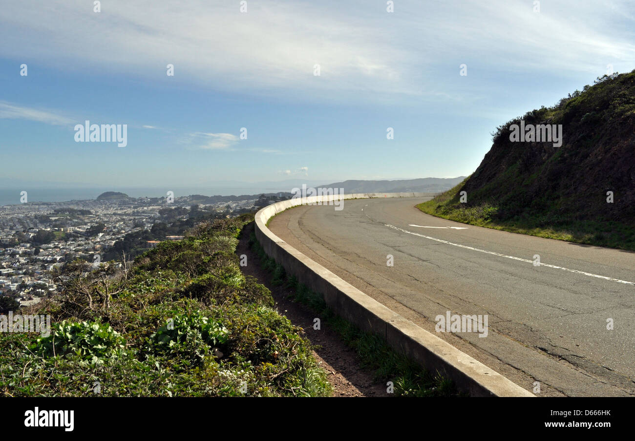 Twin Peaks Boulevard, San Francisco, California, USA Banque D'Images