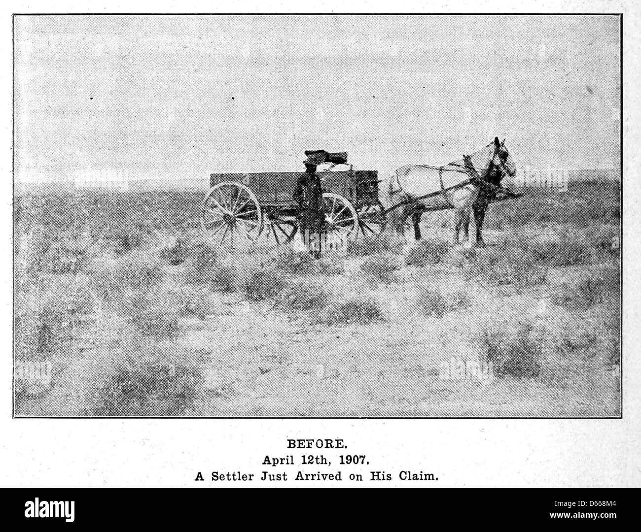 Une maison douce et prospère est la base du bonheur. Une ferme de 160 acres peut être obtenue à bon marché sur 10 ans-juste comme une association de construction sur la réservation Shoshone, Wyoming. 350,000 acres ouvert au public par le gouvernement .. (1907) Banque D'Images