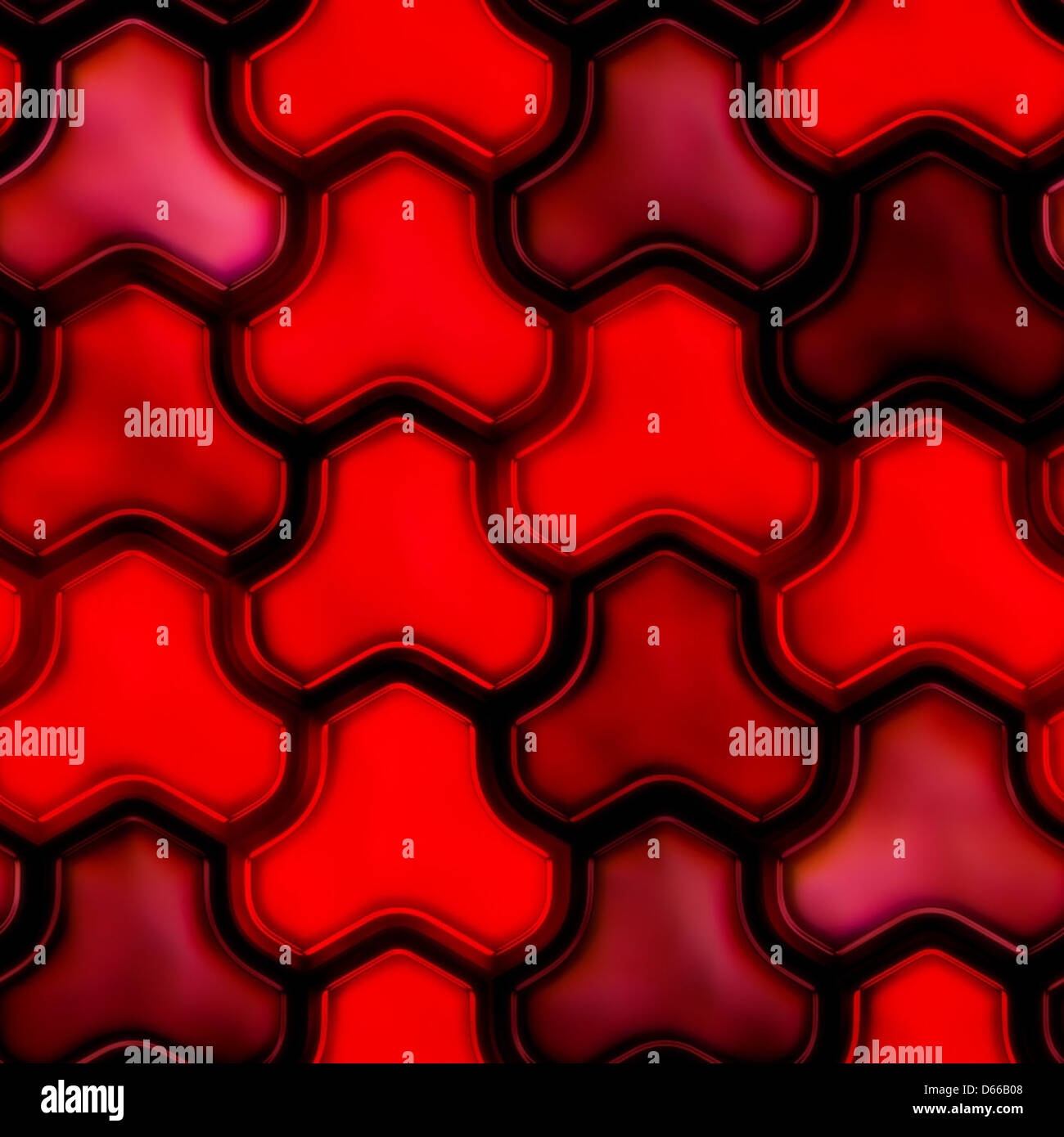 Une image détaillée de verre coupé rouge carmin, avec un fond sans couture. La photographie met en évidence le savoir-faire complexe et la couleur vibrante du verre, mettant en valeur l'art raffiné de la découpe du verre. Banque D'Images