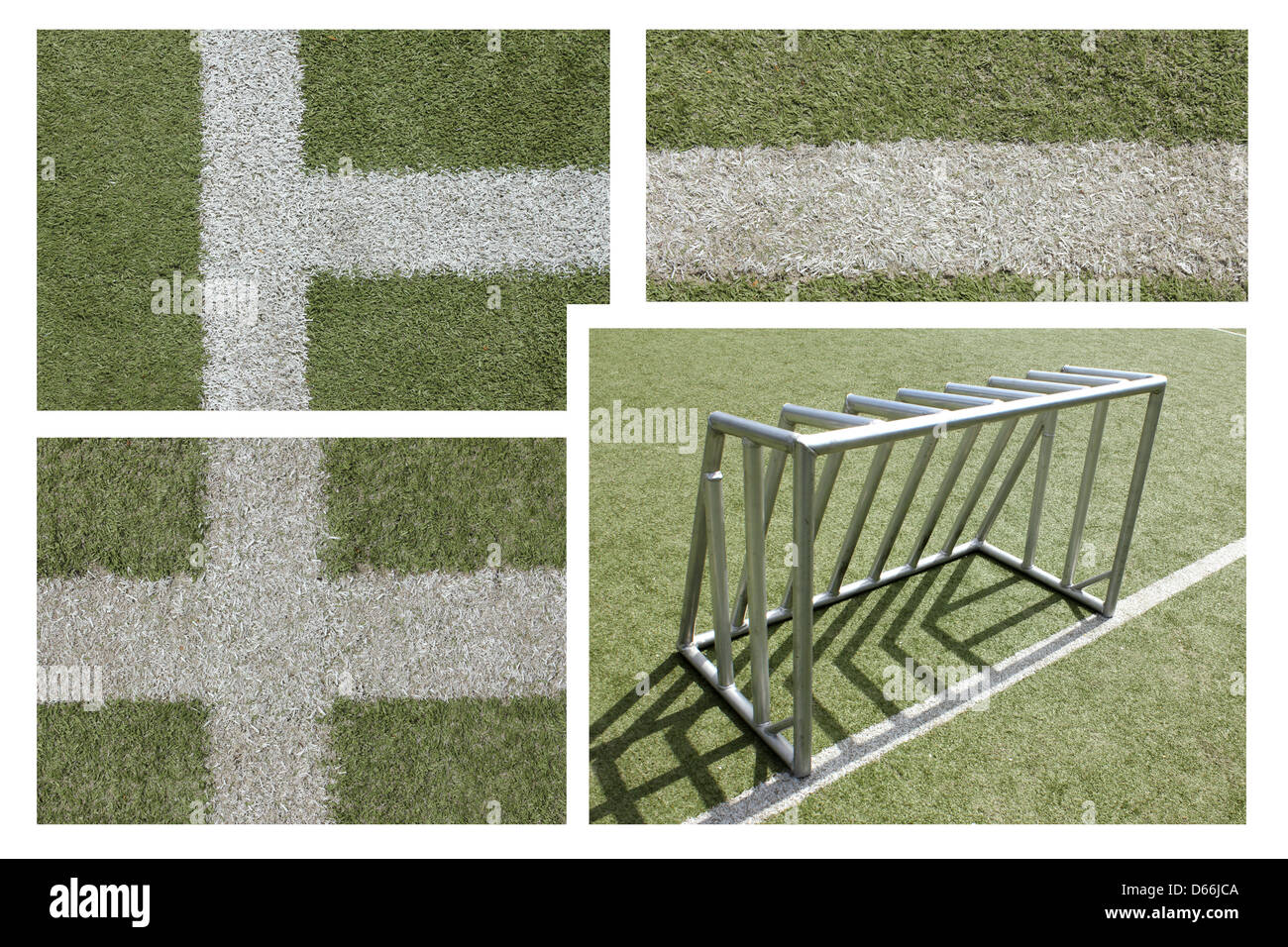 But de football collage Banque D'Images