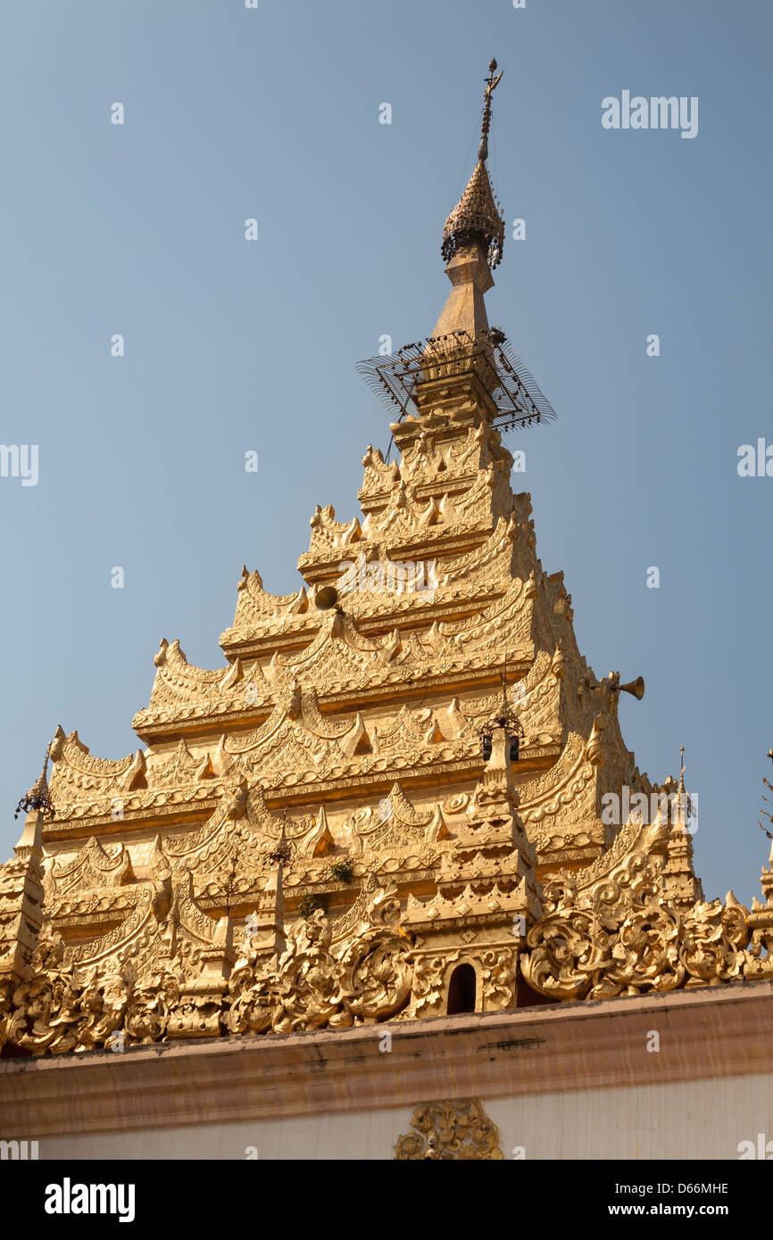Hti stupa et de la Pagode Mahamuni, Mandalay, Myanmar (Birmanie), Banque D'Images
