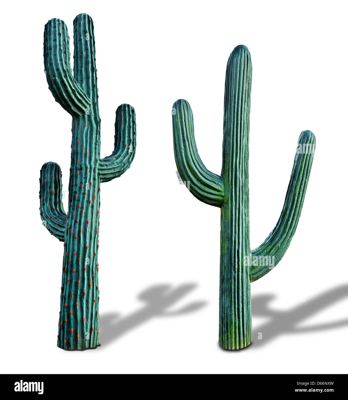 Cactus en béton. Un peu comme life size cartoon cactus. Banque D'Images