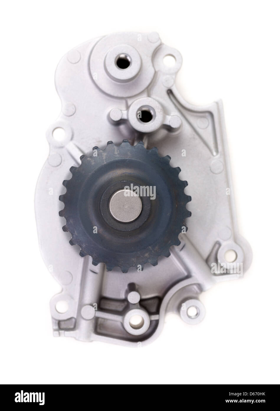 Pompe à eau dans le moteur force le débit du liquide dans le système de refroidissement Banque D'Images