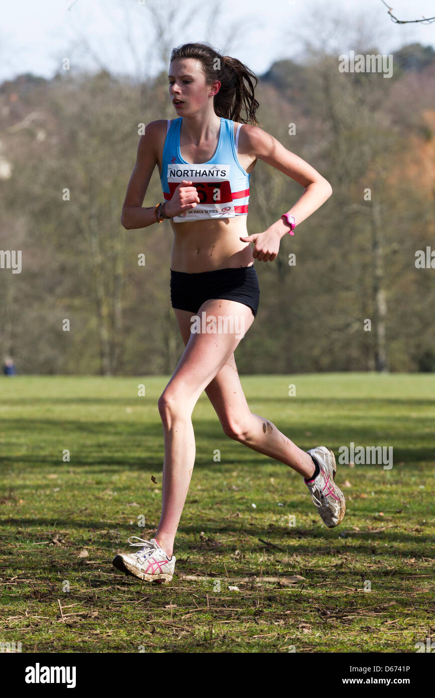 Northampton. 14 avril 2013. Deuxième Northamptonshire 5k Race Series. Sur un matin de printemps ensoleillé dans la région de Abington, Northampton Northamptonshire. organisée par le sport. Keith J Smith/Alamy Live News Banque D'Images