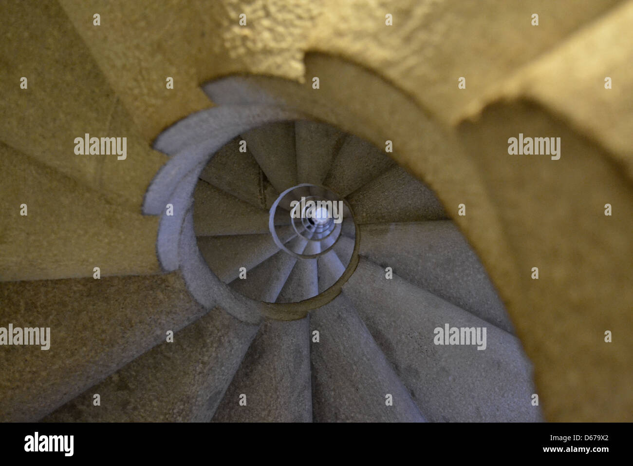 Dans la tour d'escalier, cathédrale de Gaudí, La Sagrada Familia
