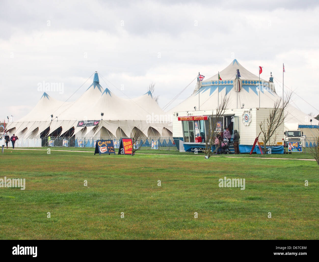 Le chapiteau et réservation office de tourisme de Billy Smart's Circus Banque D'Images