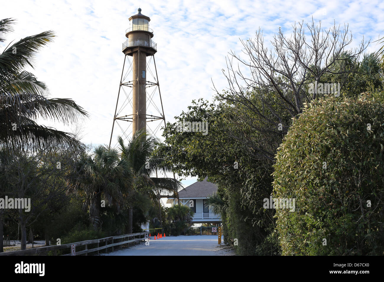 Le Sanibel Island Light ou Point Ybel Light est le premier phare sur la côte du golfe de la Floride au nord de Key West Banque D'Images
