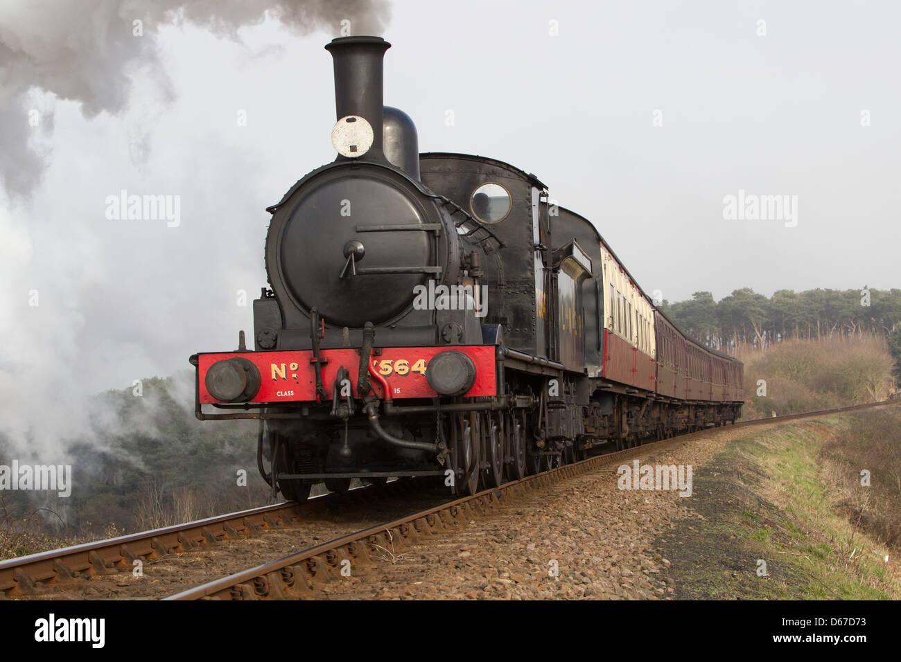 Train à vapeur sur la ligne de pavot, Sheringham Banque D'Images