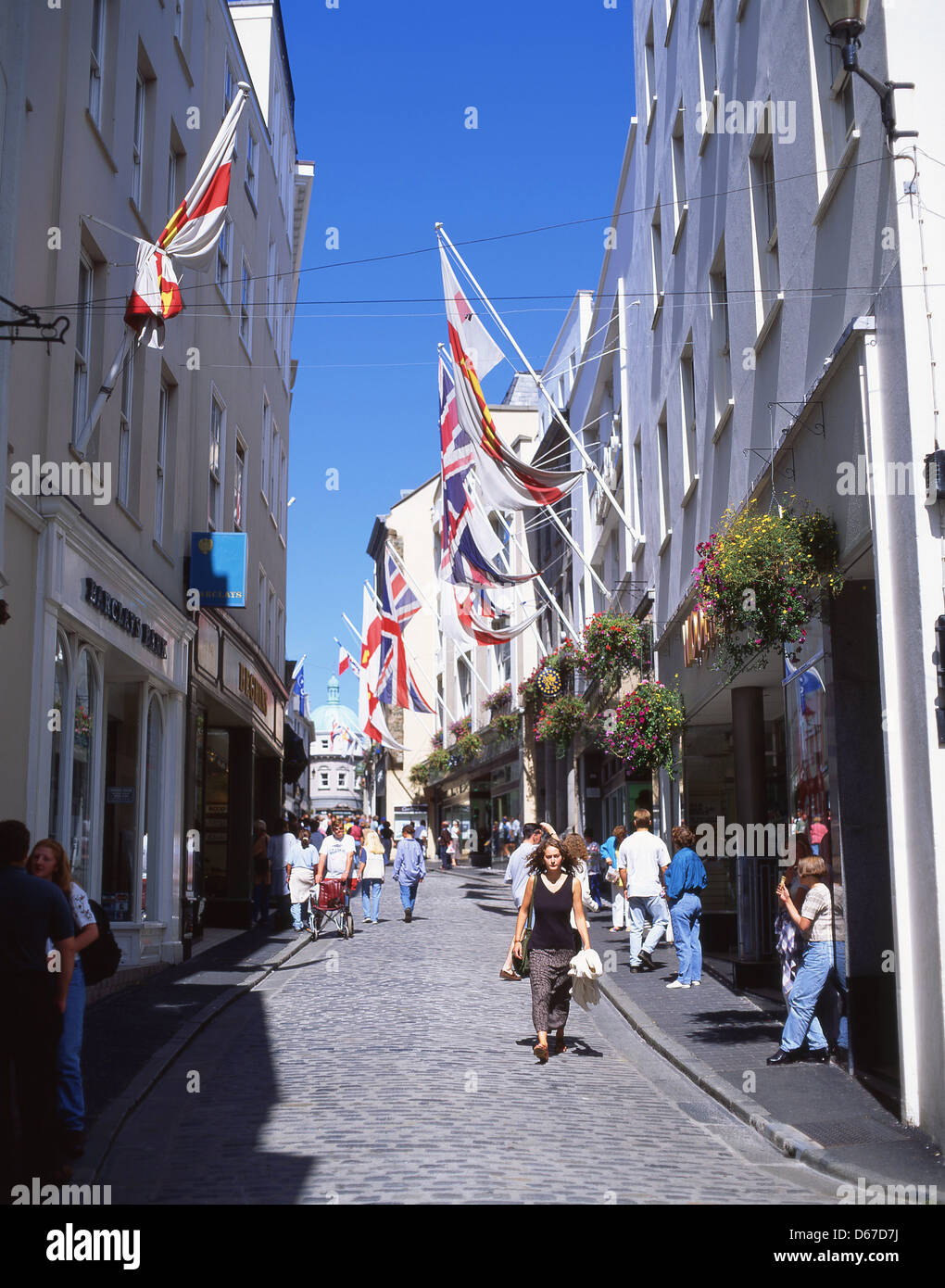 High Street, St Peter Port, Guernsey, Channel Islands Banque D'Images