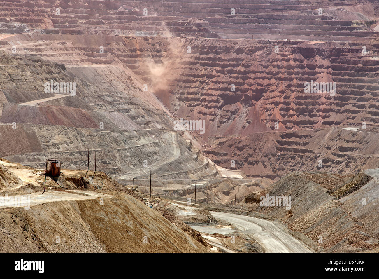 La mine de cuivre de Santa Rita, active l'exploitation minière. Banque D'Images