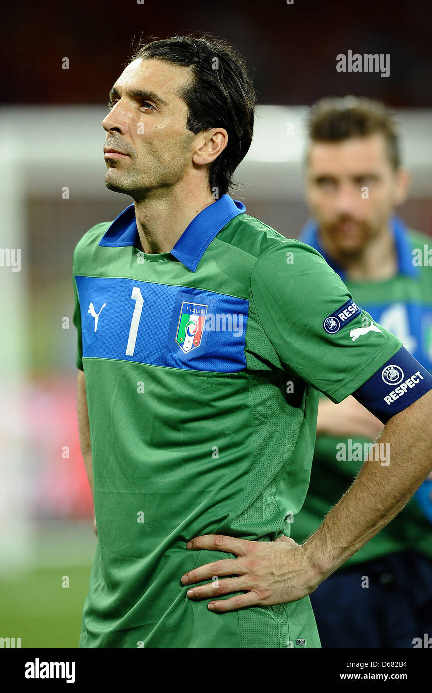 L'Italie Gianluigi Buffon après l'UEFA EURO 2012 football match final contre l'Espagne l'Italie au Stade Olympique de Kiev, Ukraine, 01 juillet 2012. L'Espagne a gagné 4-0. Photo : Revierfoto Banque D'Images