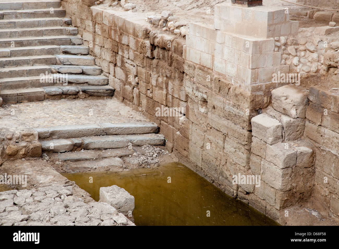 Site du baptême de Jésus Christ, maintenant en Jordanie dans le Moyen-Orient, et l'objectif de beaucoup de pèlerins voyage Banque D'Images