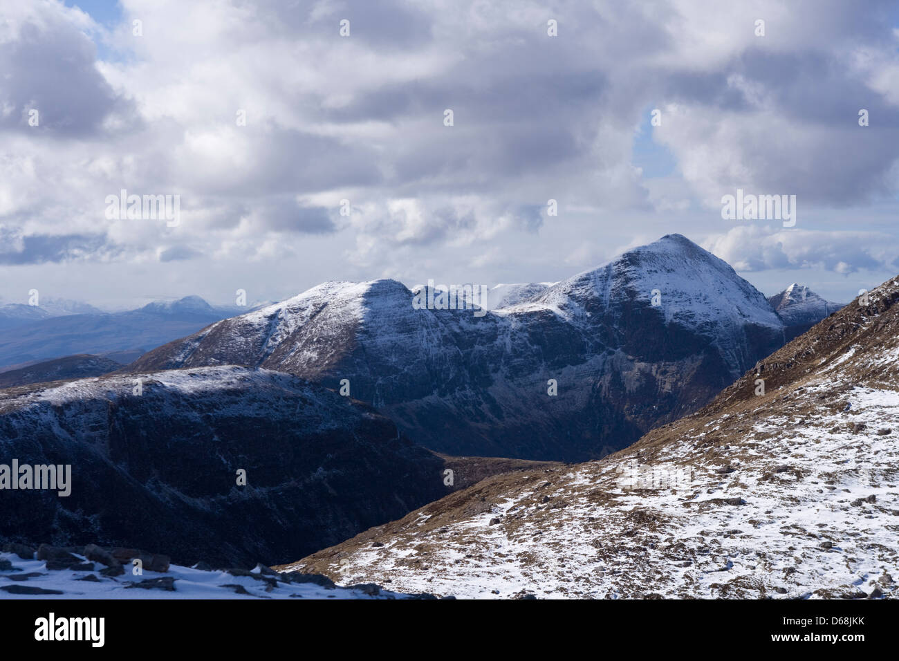 À l'ensemble de cul Beag de cul Mor Highlands écossais. Banque D'Images