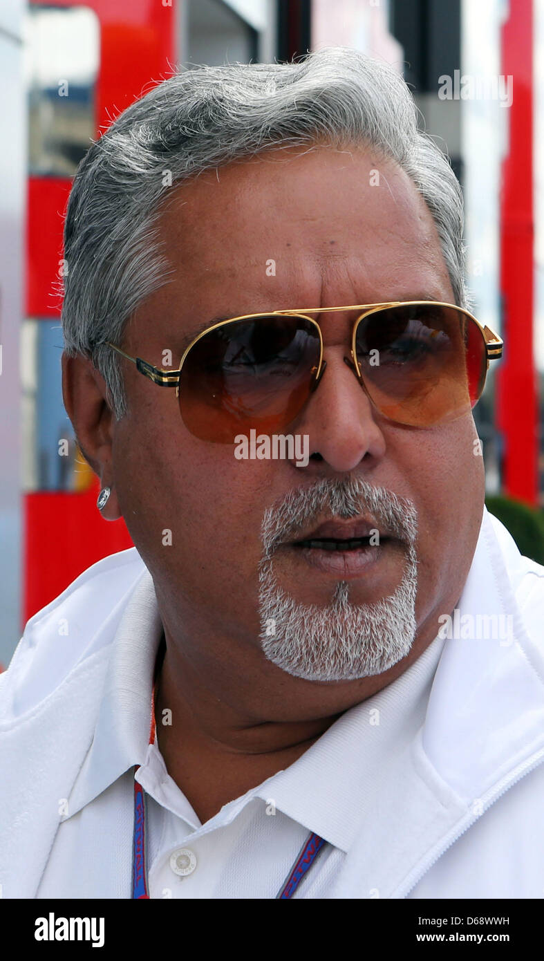 Le team principal et président de Force India, Vijay Mallya indiennes, vu pendant le Grand Prix de Formule 1 de l'Allemagne à la piste de course d'Hockenheim à Hockenheim, Allemagne, 22 juillet 2012. Photo : Jens Buettner dpa Banque D'Images