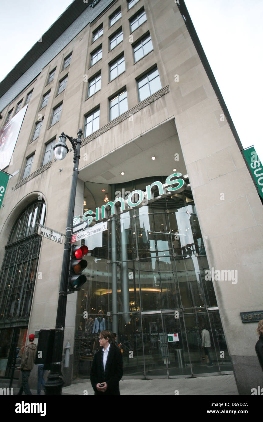 La Maison Simons est un détaillant de mode dans la province de Québec. Banque D'Images