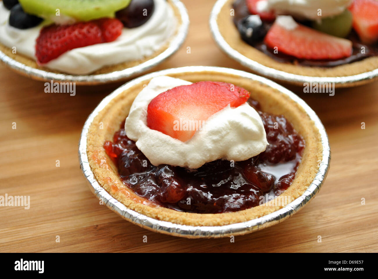 Préserver la fraise Mini Dessert Banque D'Images