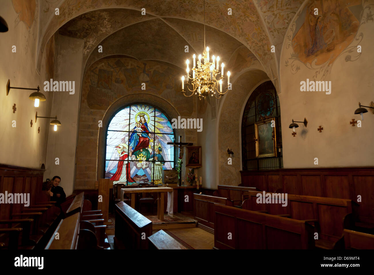 Cracovie, Pologne, dans la chapelle de la basilique de Corpus Christi Banque D'Images