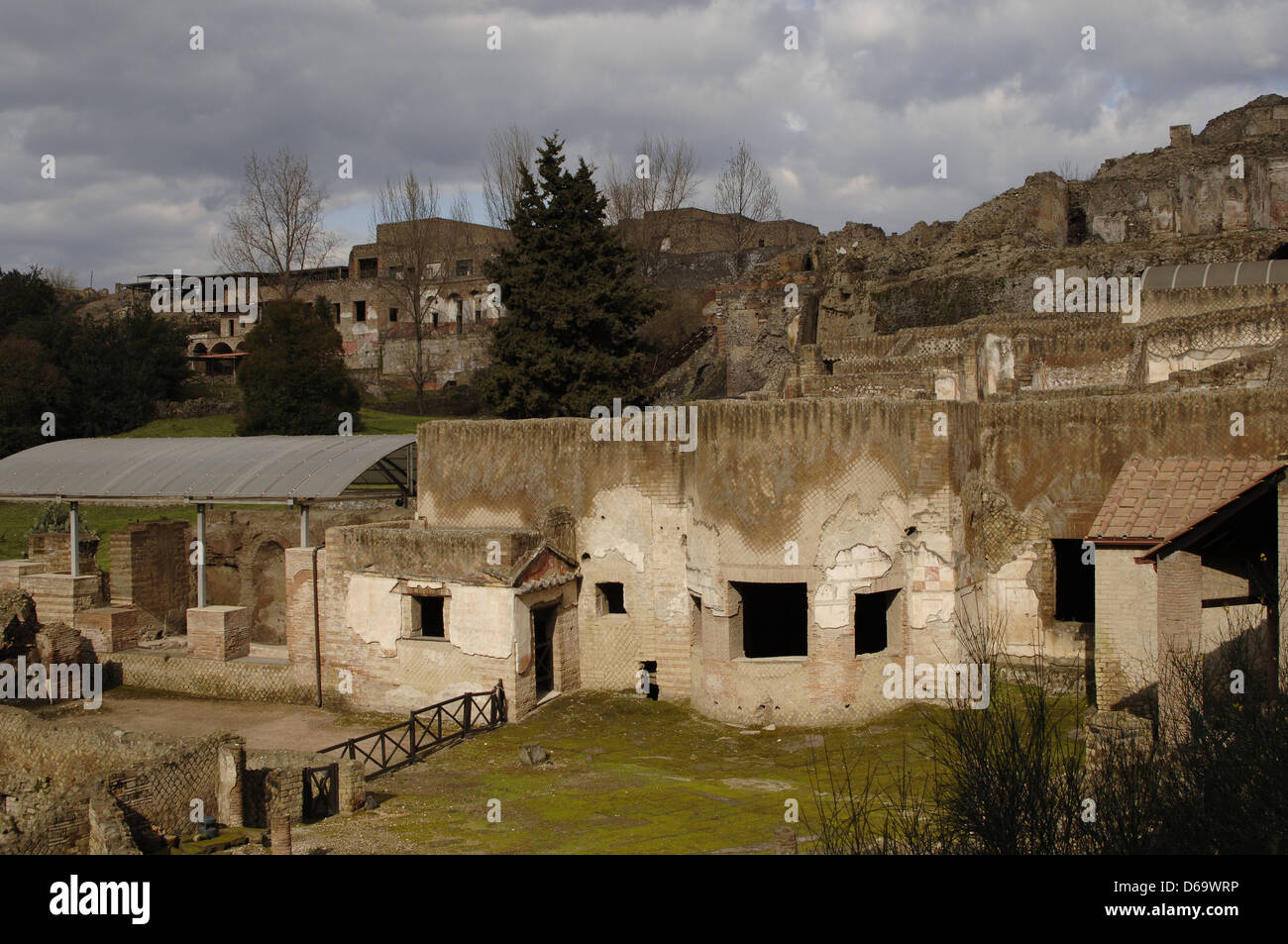 L'Italie. Ruines de l'antique ville romaine-ville de Pompéi. Banque D'Images